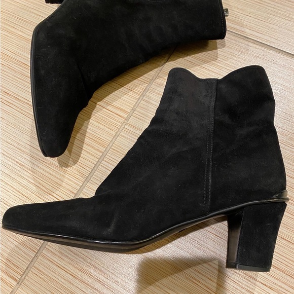Prada Suede Heeled Ankle Boots - Picture 13 of 13